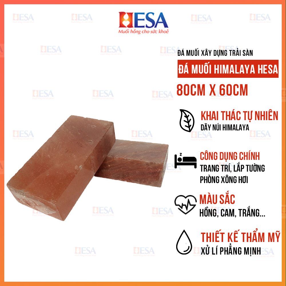 Vách Đá Muối Xây Dựng Trải Sàn Cho Phòng Xông Hơi Khô