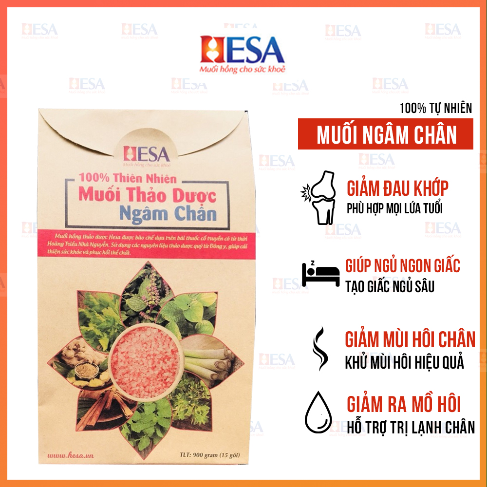 Muối Hồng Himalaya Thảo Dược Ngâm Chân Hesa